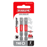 Diablo DT402P2 2" #40 Torx Drive Bit